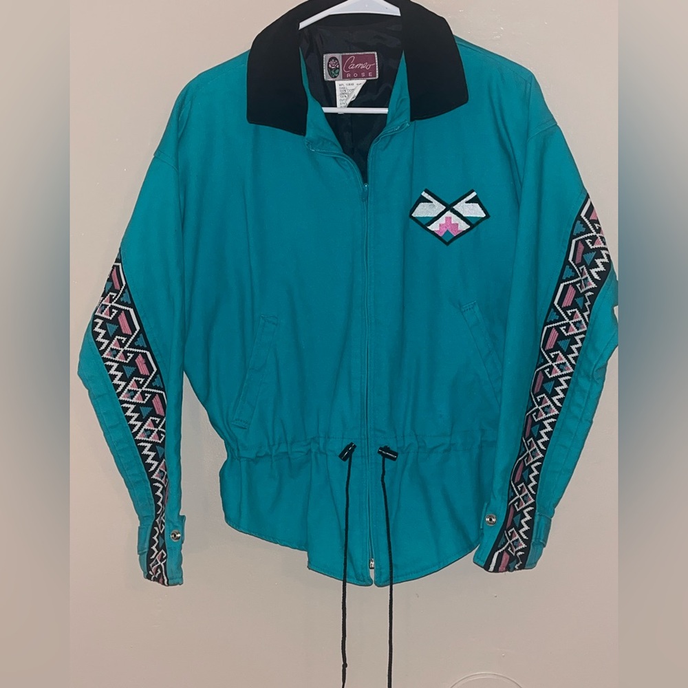 Vintage 90s cameo rose jacket